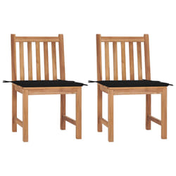 VidaXL 3073149 sedia da esterno Terrazzo Seduta imbottita Teak Nero
