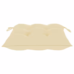VidaXL 3073159 sedia da esterno Terrazzo Seduta imbottita Teak Crema, Bianco - Vista aggiuntiva 8