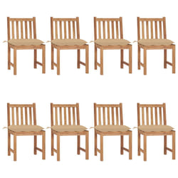 VidaXL 3073160 sedia da esterno Terrazzo Seduta imbottita Teak Beige