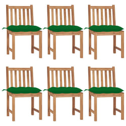 VidaXL 3073162 sedia da esterno Terrazzo Seduta imbottita Teak Verde