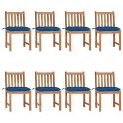 VidaXL 3073167 sedia da esterno Terrazzo Seduta imbottita Teak Blu