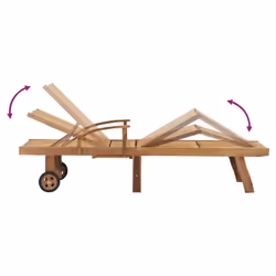 VidaXL 3073169 sedia da esterno Salone Acciaio galvanizzato, Teak - Vista aggiuntiva 7