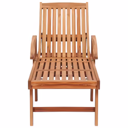 VidaXL 3073171 sedia da esterno Salone Seduta imbottita Acciaio galvanizzato, Teak Antracite