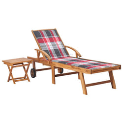 VidaXL 3073184 sedia da esterno Salone Seduta imbottita Acciaio galvanizzato, Teak