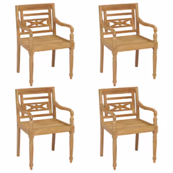 VidaXL 3073302 sedia da esterno Terrazzo Seduta imbottita Teak Nero