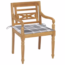 VidaXL 3073309 sedia da esterno Terrazzo Seduta imbottita Teak