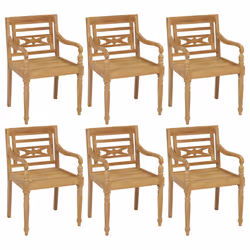 VidaXL 3073332 sedia da esterno Terrazzo Seduta imbottita Teak Blu