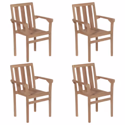 VidaXL 3073381 sedia da esterno Terrazzo Seduta imbottita Teak Crema