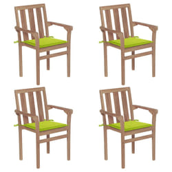 VidaXL 3073390 sedia da esterno Terrazzo Seduta imbottita Teak Verde