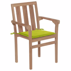 VidaXL 3073390 sedia da esterno Terrazzo Seduta imbottita Teak Verde