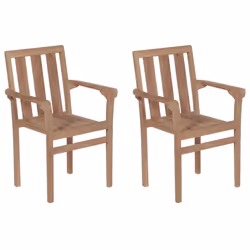 VidaXL 3073395 sedia da esterno Terrazzo Seduta imbottita Teak Grigio