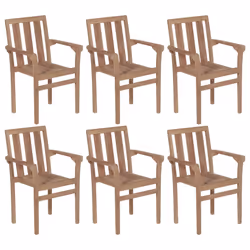 VidaXL 3073408 sedia da esterno Terrazzo Seduta imbottita Teak Crema