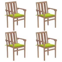 VidaXL 3073444 sedia da esterno Terrazzo Seduta imbottita Teak Verde
