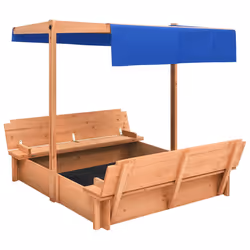 Sabbiera con Tetto in Legno di Abete 112x112x112 cmcod mxl 103085 - Vista aggiuntiva 2