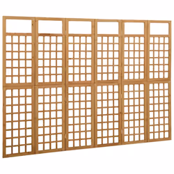 Divisorio a 6 Pannelli in Legno Massello di Abete 242,5x180 cmcod mxl 96943 - Vista aggiuntiva 3