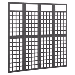 Divisorio a 4 Pannelli Legno Massello di Abete Nero 161x180 cmcod mxl 97044 - Vista aggiuntiva 2