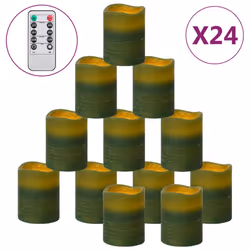 vidaXL Candele Senza Fiamma a LED con Telecomando 24 pz Bianco Caldo - Vista aggiuntiva 2