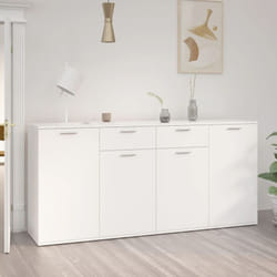 Credenza, Madia per salotto Moderna Bianca 160x36x75 cm in Truciolato Vidaxl