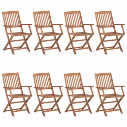 VidaXL 3074970 sedia da esterno Terrazzo Seduta imbottita Legno di acacia Beige