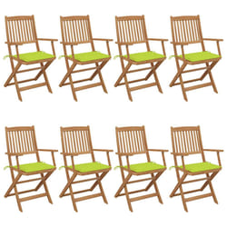VidaXL 3074978 sedia da esterno Terrazzo Seduta imbottita Legno di acacia Verde