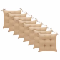 VidaXL 3075219 sedia da esterno Terrazzo Seduta imbottita Legno di acacia Beige