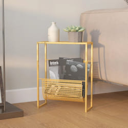 Vidaxl - Portariviste Oro 35x15x45 cm in Acciaio 35396