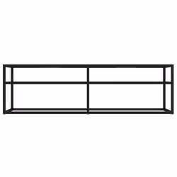 vidaXL Mobile Porta TV Trasparente 140x40x40,5 cm in Vetro Temperato - Vista aggiuntiva 3