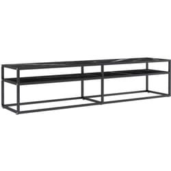 Mobile Porta tv Marmo Nero 180x40x40,5 cm in Vetro Temperato Vidaxl 318830