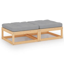 VidaXL 3076279 panca da esterno Legno, Tessuto, Poliestere
