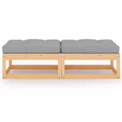 VidaXL 3076279 panca da esterno Legno, Tessuto, Poliestere
