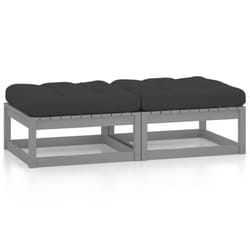 VidaXL 3076281 panca da esterno Legno, Tessuto, Poliestere