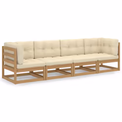 VidaXL 3076412, 4 seduta(e), Marrone