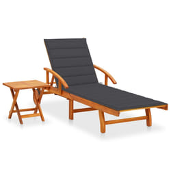 VidaXL 3077330 sedia da esterno Terrazzo Seduta imbottita Legno di acacia Antracite