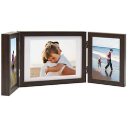 Vidaxl - Cornici Portafoto a Libro Marrone Scuro 22x15cm +2x(10x15)cm 7643