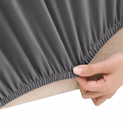 vidaXL Fodera Elasticizzata Divano 4 Posti Jersey Poliestere Antracite - Vista aggiuntiva 3