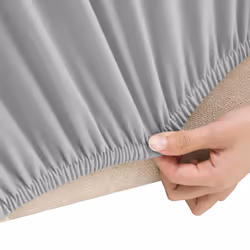 vidaXL Fodera Elasticizzata Divano 4 Posti in Jersey Poliestere Grigio - Vista aggiuntiva 3