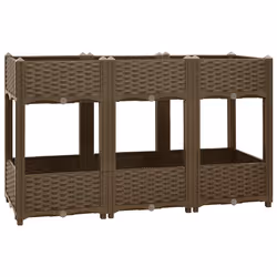 vidaXL Fioriera Rialzata 120x40x71 cm in Polipropilene - Vista aggiuntiva 2
