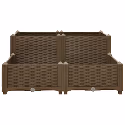 vidaXL Fioriera Rialzata 80x80x38 cm in Polipropilene - Vista aggiuntiva 3