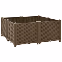 vidaXL Fioriera Rialzata 80x80x38 cm in Polipropilene - Vista aggiuntiva 2