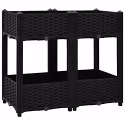 vidaXL Fioriera Rialzata 80x40x71 cm in Polipropilene - Vista aggiuntiva 2