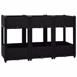 vidaXL Fioriera Rialzata 120x40x71 cm in Polipropilene - Vista aggiuntiva 2