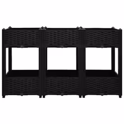 vidaXL Fioriera Rialzata 120x40x71 cm in Polipropilene - Vista aggiuntiva 3