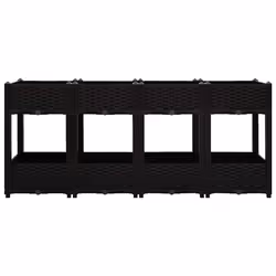 vidaXL Fioriera Rialzata 160x40x71 cm in Polipropilene - Vista aggiuntiva 3
