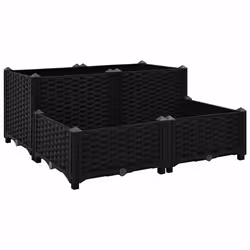 vidaXL Fioriera Rialzata 80x80x38 cm in Polipropilene - Vista aggiuntiva 2