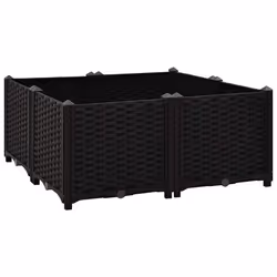 vidaXL Fioriera Rialzata 80x80x38 cm in Polipropilene - Vista aggiuntiva 2