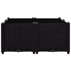 vidaXL Fioriera Rialzata 80x80x38 cm in Polipropilene - Vista aggiuntiva 3