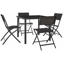 Vidaxl - Set da Pranzo per Esterni 5 pz in Acciaio