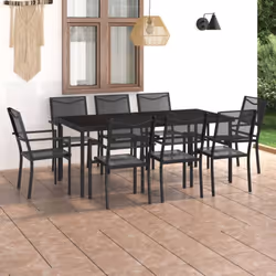 Con un design elegante e una struttura in acciaio resistente, questo set di mobili da pranzo è la scelta perfetta per il vost ...