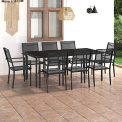 Vidaxl - Set da Pranzo da Giardino 9 pz in Acciaio