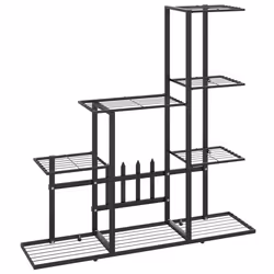 Portapiante 94,5x25x88 cm Nero in Metallocod mxl 97064 - Vista aggiuntiva 2